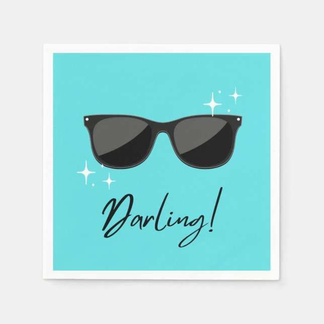 Serviette En Papier Lunettes de soleil Darling (Devant)