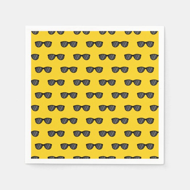Serviette En Papier Lunettes de soleil de dessin cool (Devant)