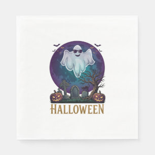 Serviette En Papier Lunettes de soleil fantôme Halloween Violet Lune C