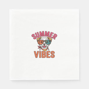 Serviette En Papier Lunettes de soleil pour chien ambiance estivale De