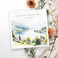 Lungern Suisse Paysage à l'aquarelle Mariage