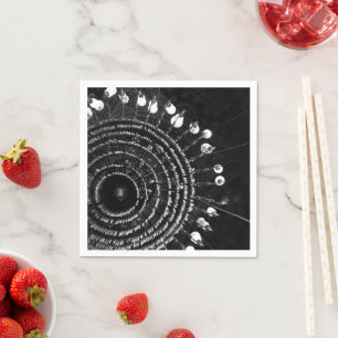 Serviette En Papier Lustre noir et blanc