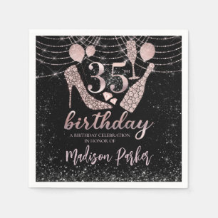 Serviette En Papier Luxe personnalisé 35e anniversaire