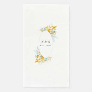 Serviette En Papier luxueux papier mariage couleur or turquoise