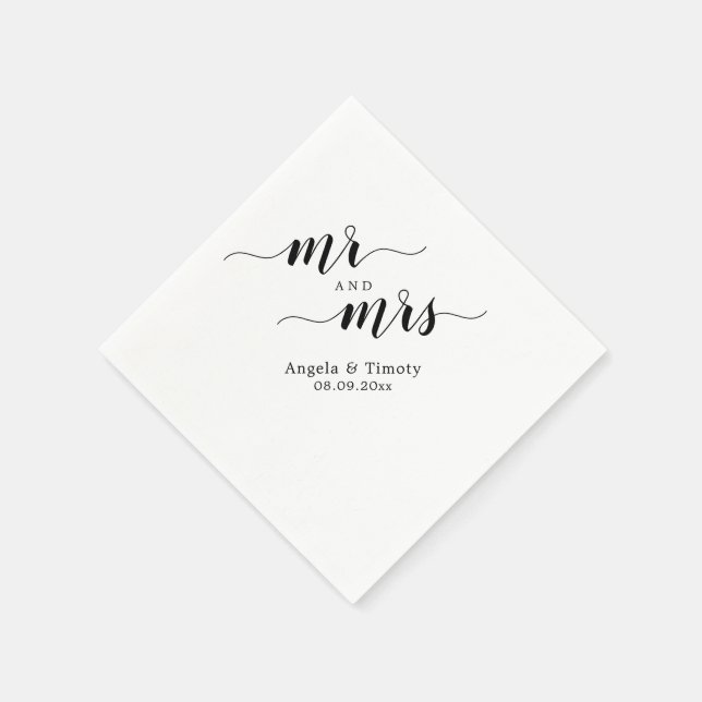 Serviette En Papier M. et Mme mariage (Coin)