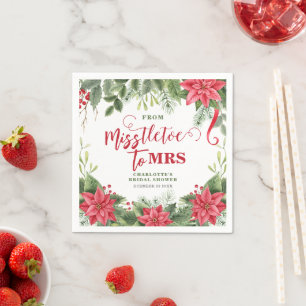Serviette En Papier M gui de Noël pour la fête de mariage de Mme Winte