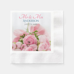 Serviette En Papier M. & Mme, do-it-yourself Nom, Date et Photo