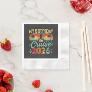 Serviette En Papier Ma Croisière 2026 Croisière de Fête Vacances