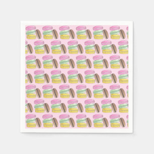 Serviette En Papier Macaron French Pastry Cookies Macarons Pâtisserie