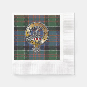 Serviette En Papier MacDonald Clanranald Tartan & Badge
