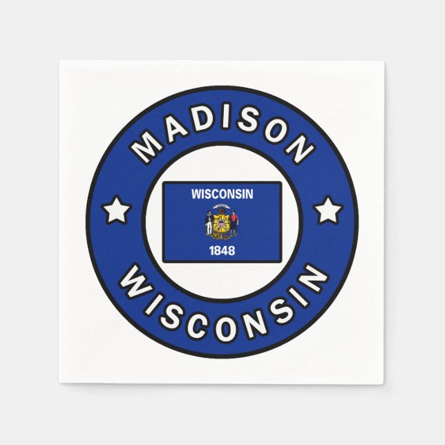 Serviette En Papier Madison Wisconsin (Devant)