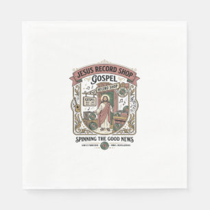 Serviette En Papier Magasin de disques Jésus Évangile Magasin de disqu