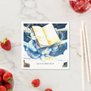 Serviette En Papier Magical Editable Library Storybook Anniversaire