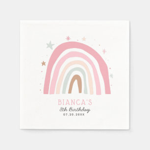 Serviette En Papier Magical Pastel Rainbow Anniversaire de enfant Part