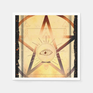 Serviette En Papier Magick Mystical Gthering Fortune Teller Eye Party