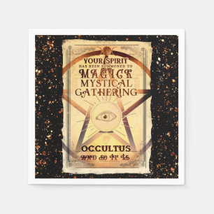 Serviette En Papier Magick Mystical Gthering Fortune Teller Eye Party