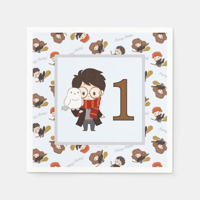 Serviette En Papier Magique HARRY POTTER™ et Hogwarts (Devant)