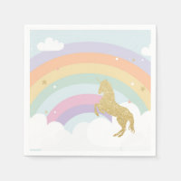 Magique Unicorn Anniversaire serviettes