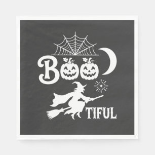 Serviette En Papier Magnifique conception de sorcière de Halloween Moo