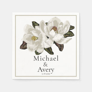 Serviette En Papier Magnolia fleurit