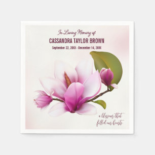 Serviette En Papier Magnolia Flower funeral Memorial