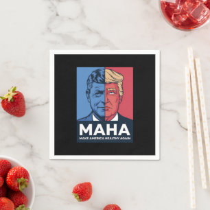 Serviette En Papier MAHA Rendre l'Amérique saine à nouveau Trump 2024