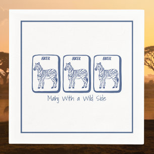 Serviette En Papier Mahj à l'état sauvage Éléphant de mer zèbre Mahjon