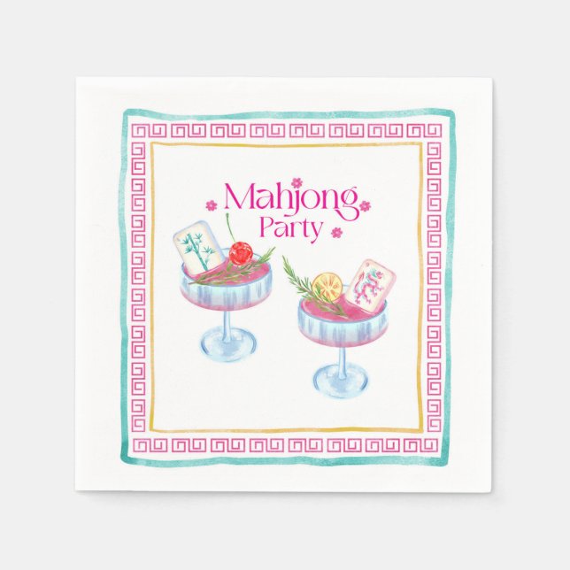 Serviette En Papier Mahjong (Devant)