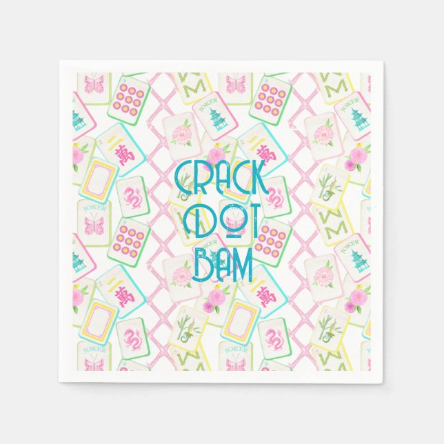 SERVIETTE EN PAPIER MAHJONG NAPKIN (Devant)