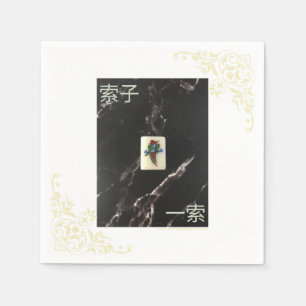 Serviette En Papier Mahjong Napkin avec cantonais 1 de Bambou