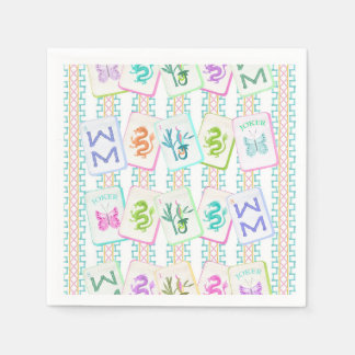 SERVIETTE EN PAPIER MAHJONG TILE NAPKIN