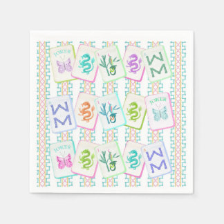 SERVIETTE EN PAPIER MAHJONG TILE NAPKIN