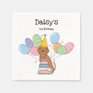 Serviette En Papier Mahogany Neapolitain Mastiff Chien fête d'annivers