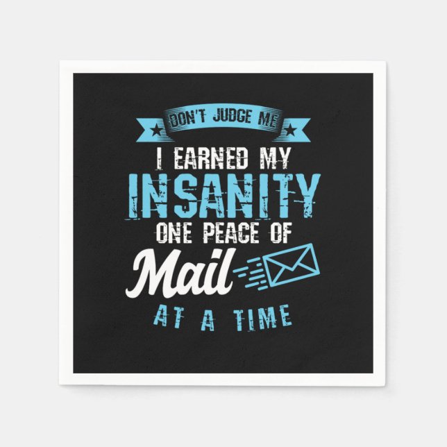 Serviette En Papier Mailman Postal Worker (Devant)