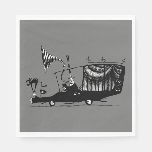 Serviette En Papier Maire de Halloween Town Drise Hearse (Devant)