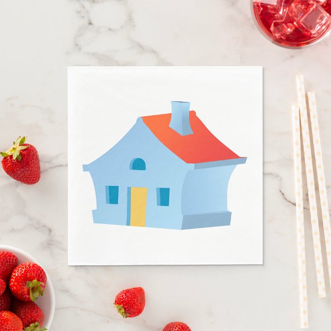 Serviette En Papier Maison bleue (Créateur téléchargé)