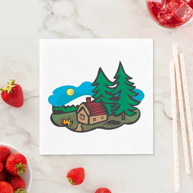 Serviette En Papier Maison Dans Les Bois (Créateur téléchargé)