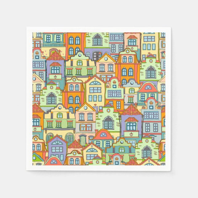 Serviette En Papier Maison de chauffage Fête de la maison (Devant)