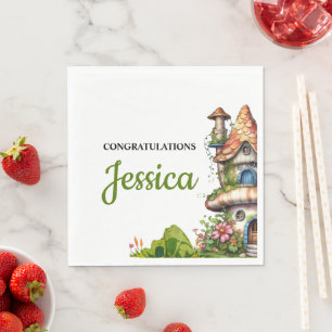 Serviette En Papier Maison de Fée Magique Fantastique Baby Shower