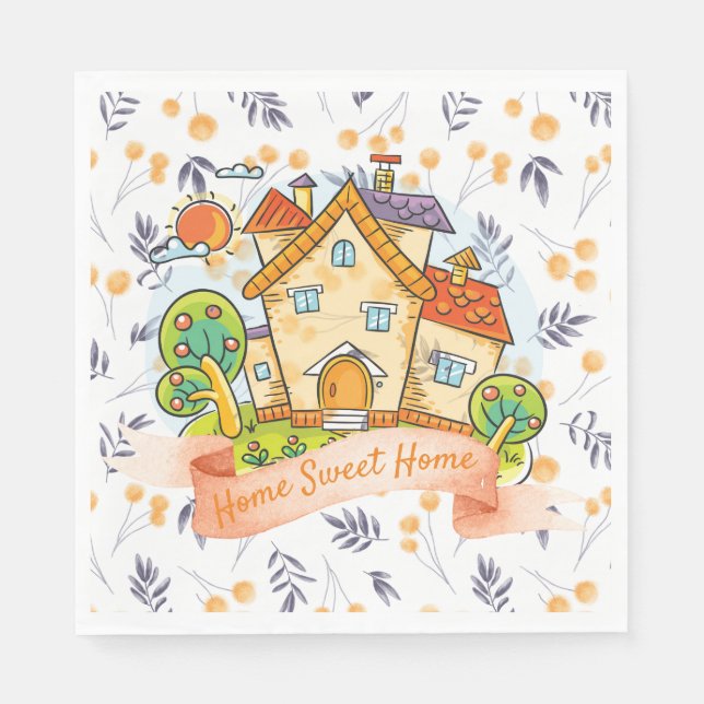 Serviette En Papier Maison Douce Maison (Devant)
