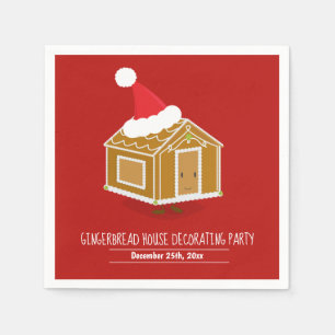 Serviette En Papier Maison en pain d'épice décorant la fête de Noël