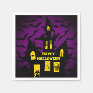 Serviette En Papier Maison hantée Halloween Papier Napkins