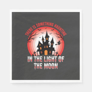 Serviette En Papier Maison Hantée Halloween Sorcière Clair de Lune