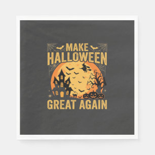 Serviette En Papier Maison Hantée Halloween Super Encore Citrouille