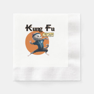 Serviette En Papier Maître Kung Fu Meow