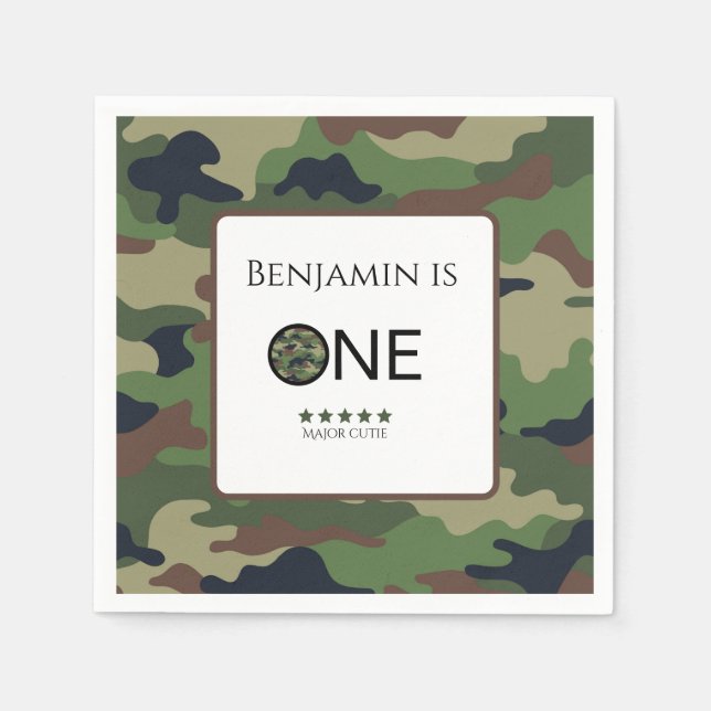 Serviette En Papier Major Cutie Paper Napkin Kids Birthday (Devant)