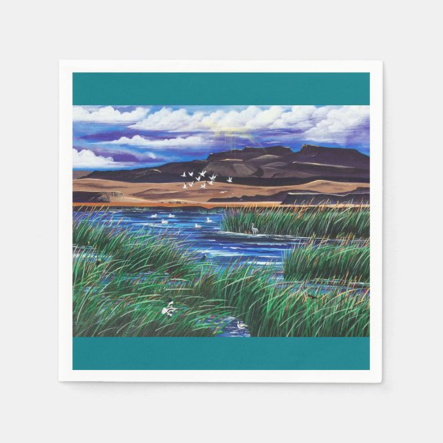 Serviette En Papier Malheur Bird Refuge Napkin (Devant)