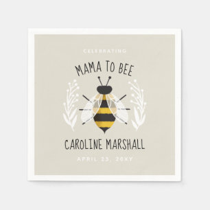 Serviette En Papier Mama to Bee Baby shower Decor Cocktail Napkin