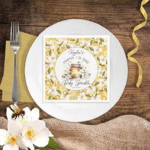 Serviette En Papier Mama to Bee Flowers and Bees Honey Baby Sprinkle