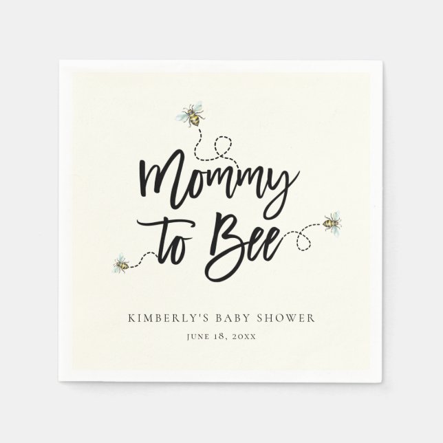 Serviette En Papier Maman À Être Baby shower (Devant)